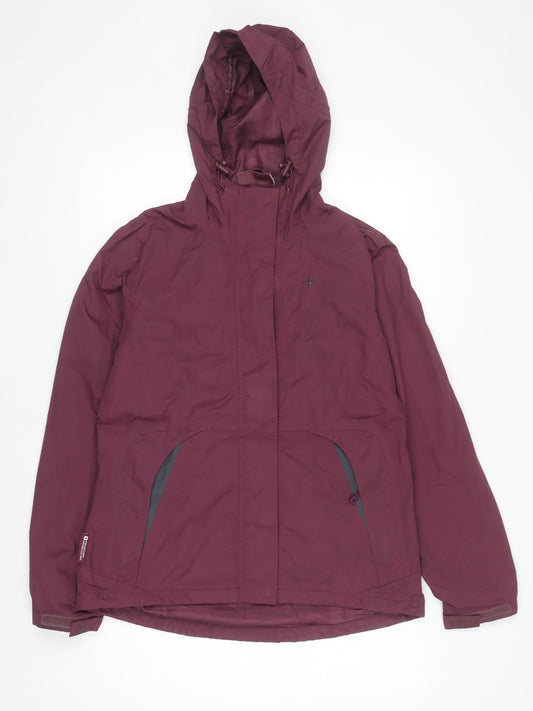 Mountain Warehouse Womens Purple Waterproof Hooded Jacket Size 12