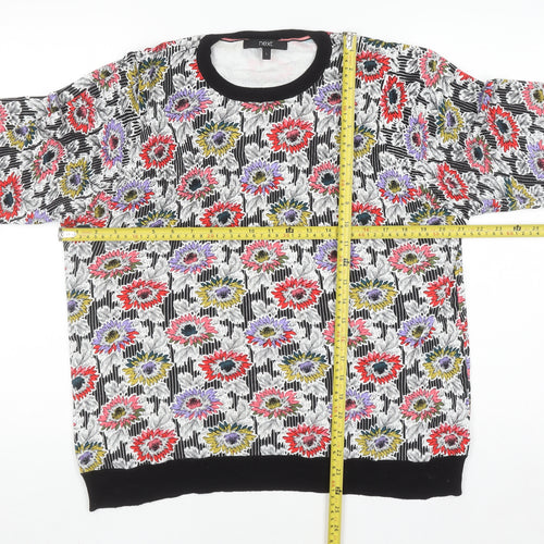 Next Womens Multicoloured Floral Crew Neck Knit Jumper L