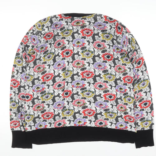 Next Womens Multicoloured Floral Crew Neck Knit Jumper L