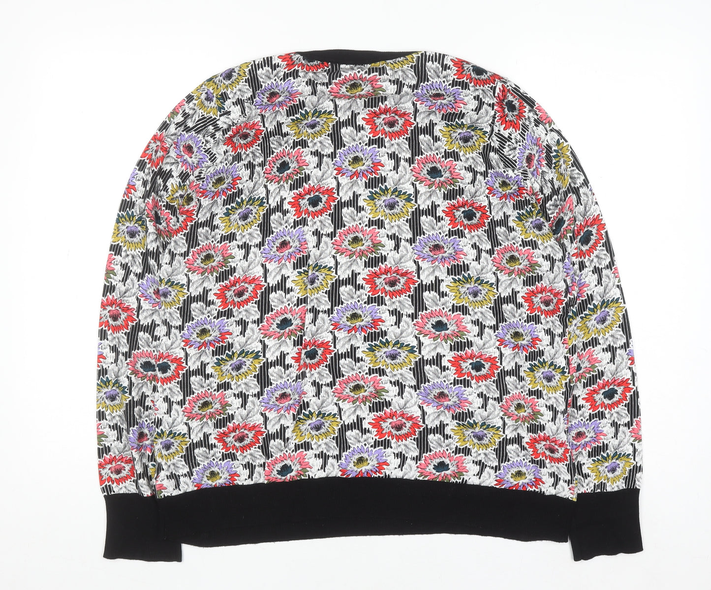 Next Womens Multicoloured Floral Crew Neck Knit Jumper L