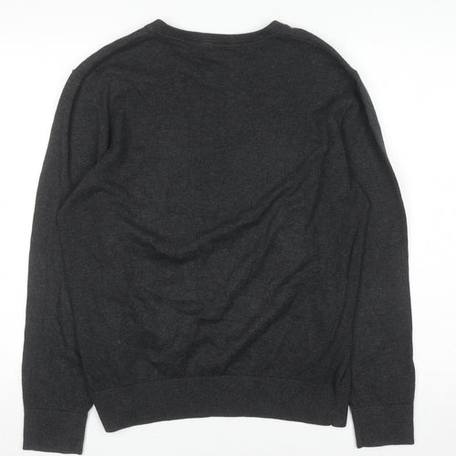 Gap Men’s Grey Cotton Crew Neck Pullover Jumper Size M