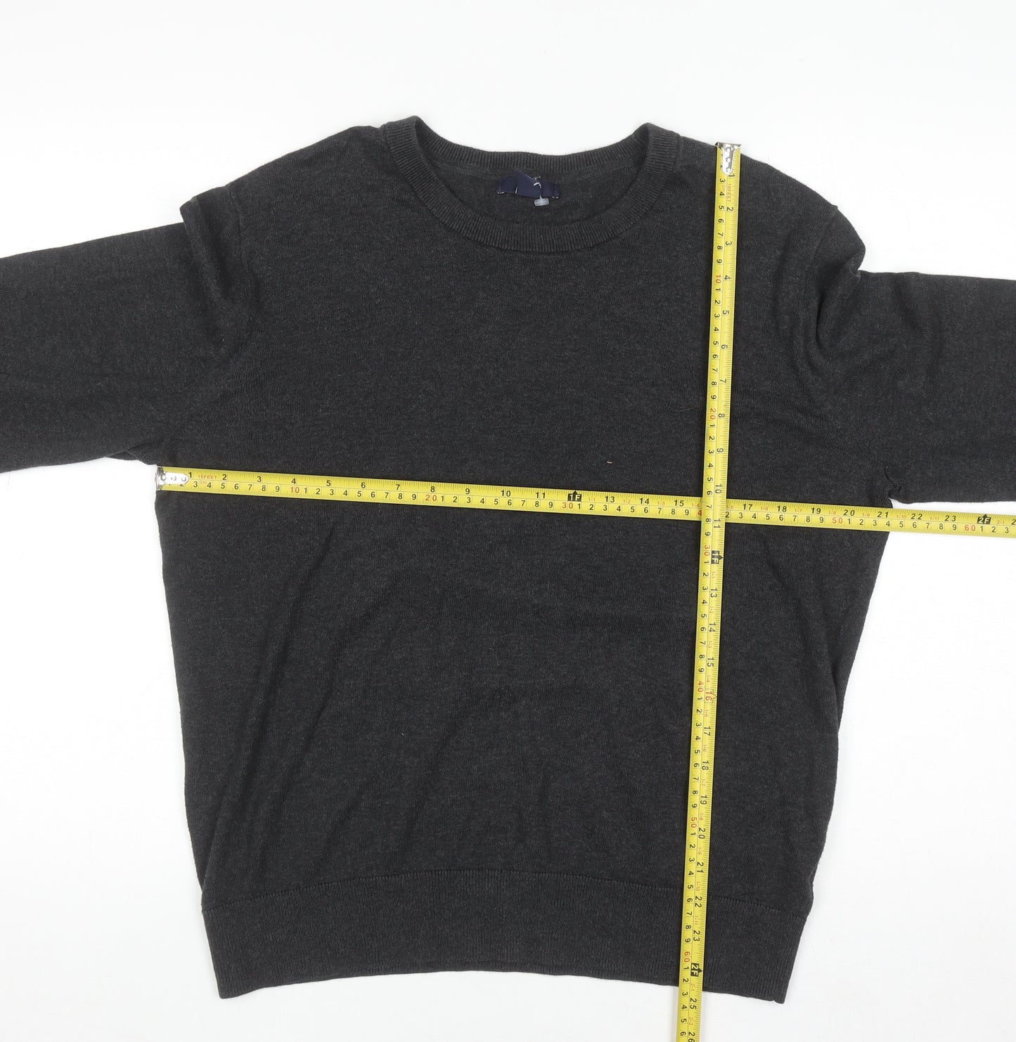 Gap Men’s Grey Cotton Crew Neck Pullover Jumper Size M