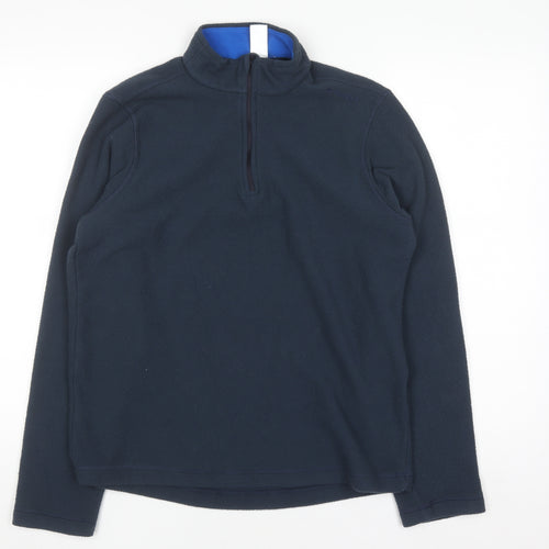 Decathlon Men’s Blue Fleece 1/4 Zip Pullover Sweatshirt Size M