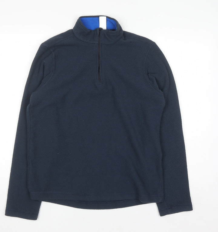 Decathlon Men’s Blue Fleece 1/4 Zip Pullover Sweatshirt Size M