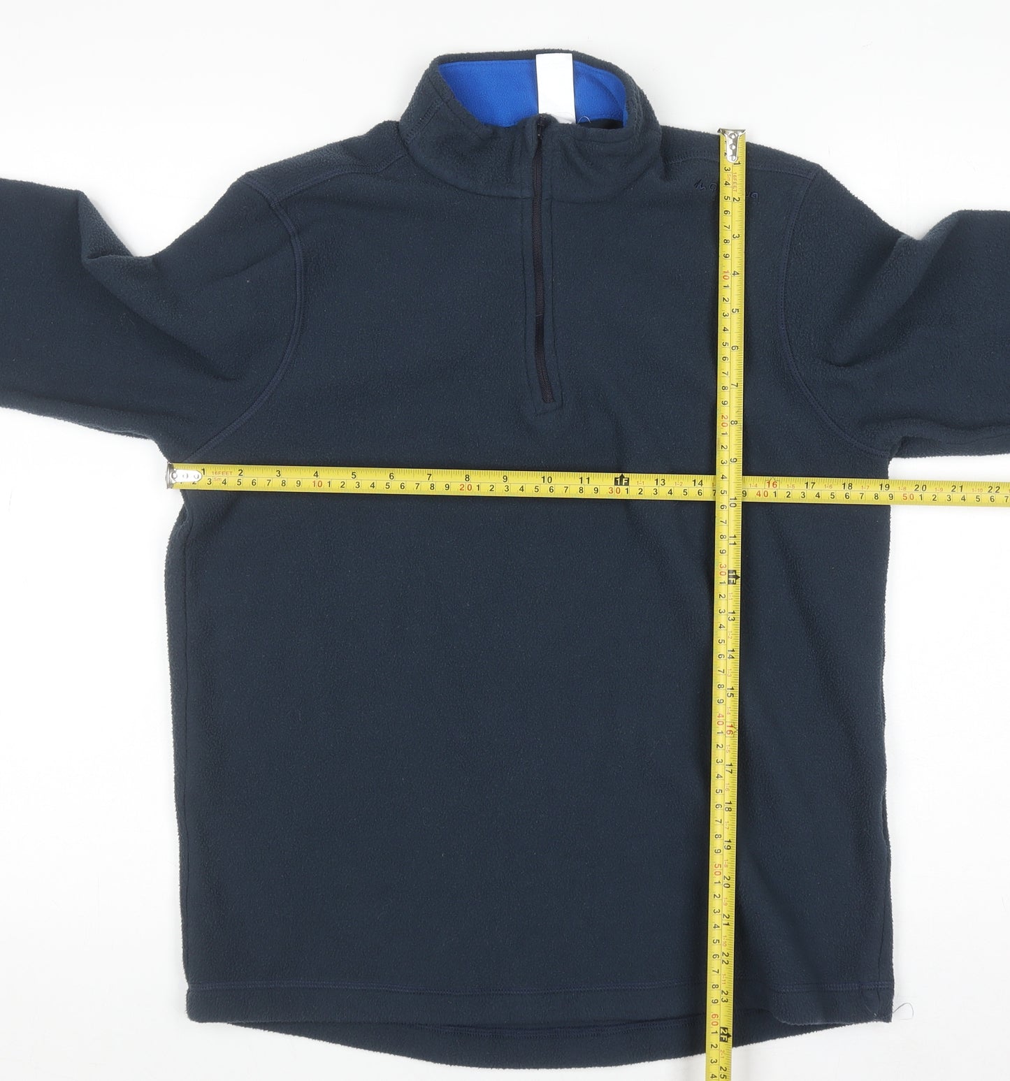 Decathlon Men’s Blue Fleece 1/4 Zip Pullover Sweatshirt Size M