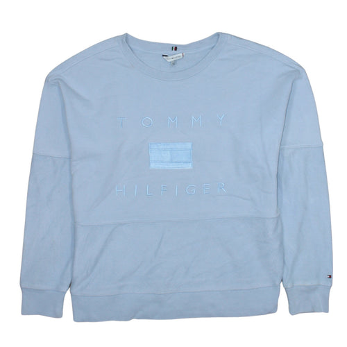 Tommy Hilfiger Men's Blue Embroidered Logo Pullover Sweatshirt Size S