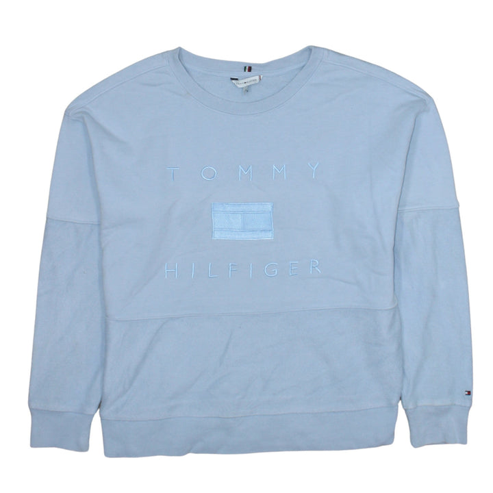 Tommy Hilfiger Men's Blue Embroidered Logo Pullover Sweatshirt Size S