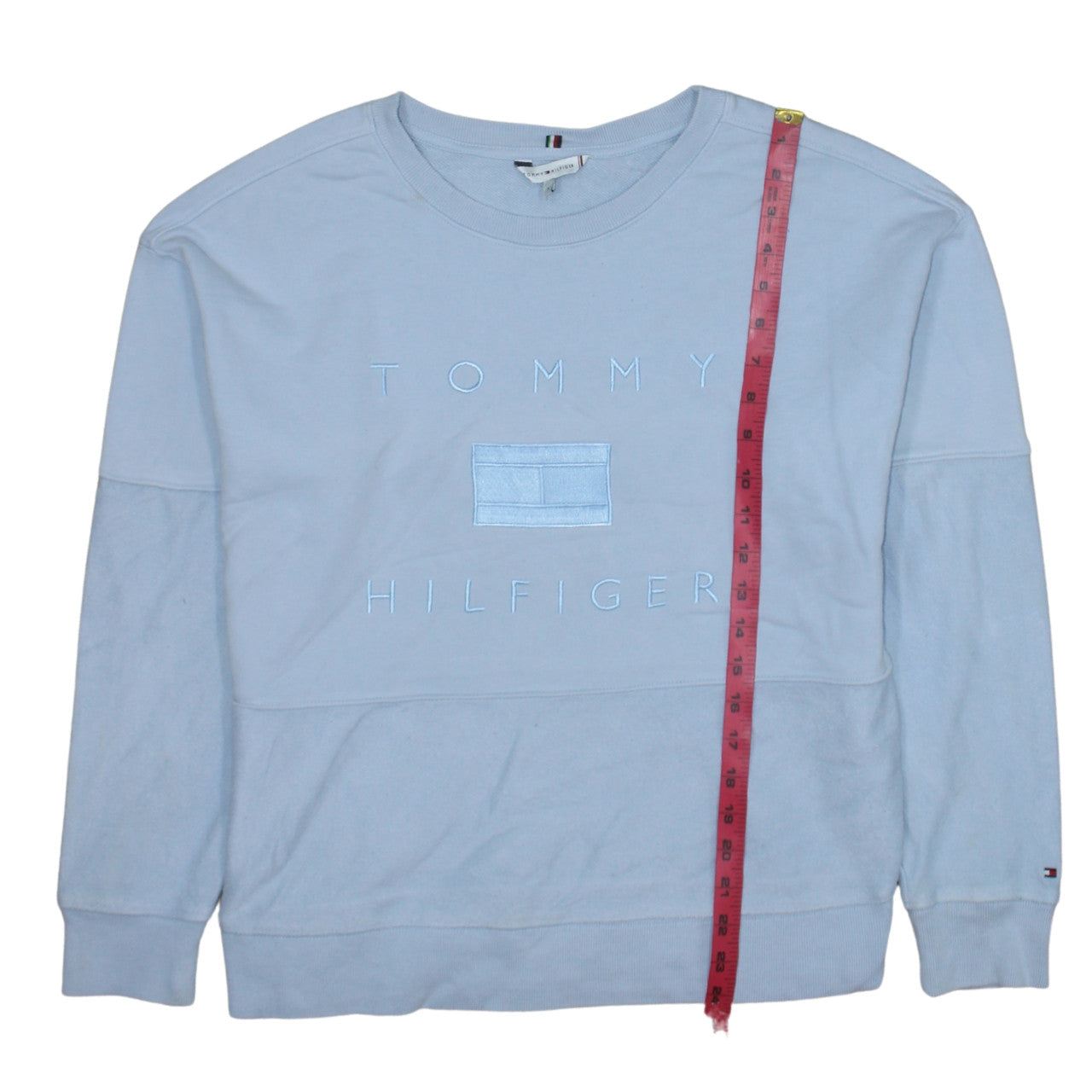 Tommy Hilfiger Men's Blue Embroidered Logo Pullover Sweatshirt Size S