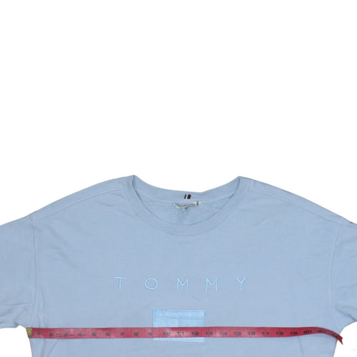 Tommy Hilfiger Men's Blue Embroidered Logo Pullover Sweatshirt Size S
