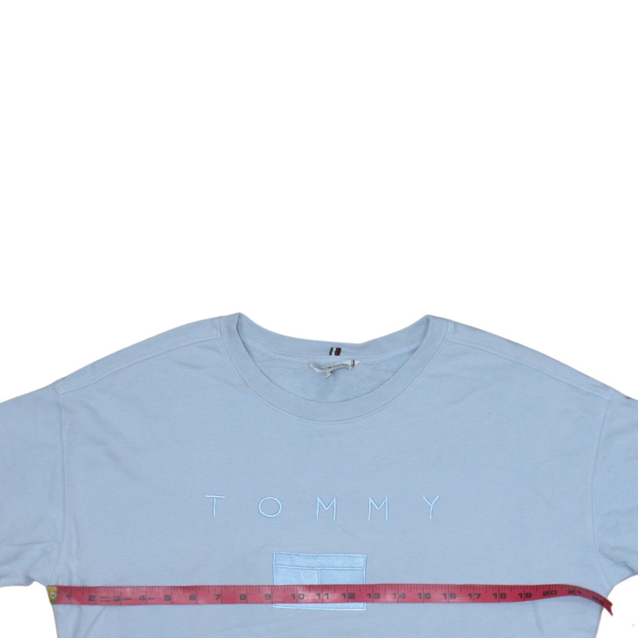 Tommy Hilfiger Men's Blue Embroidered Logo Pullover Sweatshirt Size S