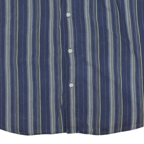 Timberland Men's Blue Striped Button-Up Long Sleeve Shirt L