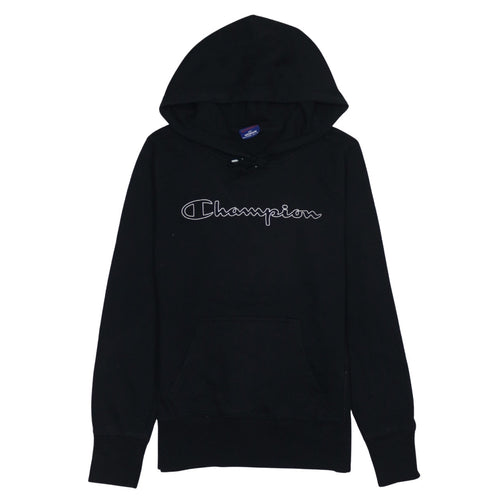 Champion Men's Black Medium Pullover Hoodie with Logo