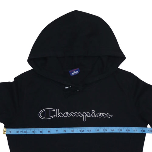 Champion Men's Black Medium Pullover Hoodie with Logo