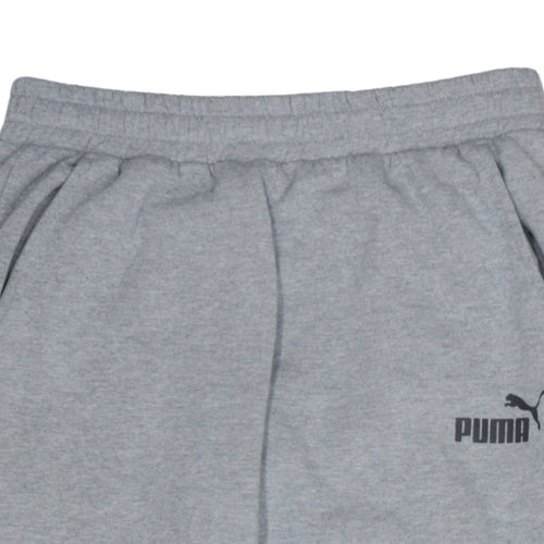 Puma Men’s Grey Jogger Sweatpants M Elastic Waist Activewear