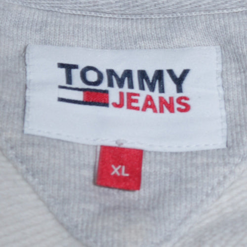 Tommy Jeans Men's Grey XL Crew Neck Pullover Sweatshirt