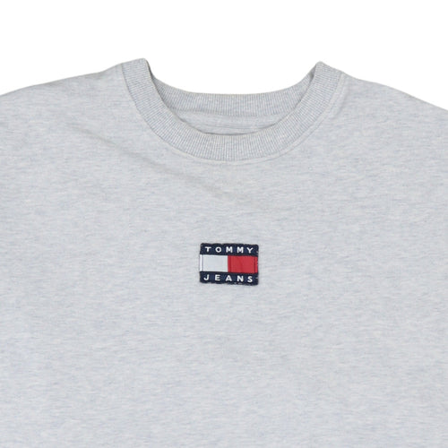Tommy Jeans Men's Grey XL Crew Neck Pullover Sweatshirt