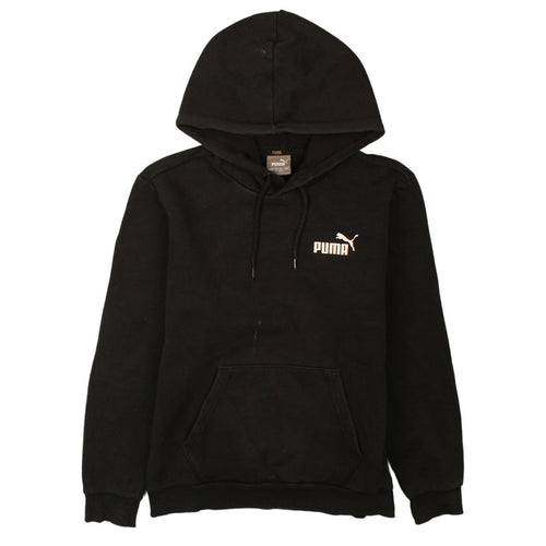 Puma Men's Black XS Pullover Hoodie with Logo Design