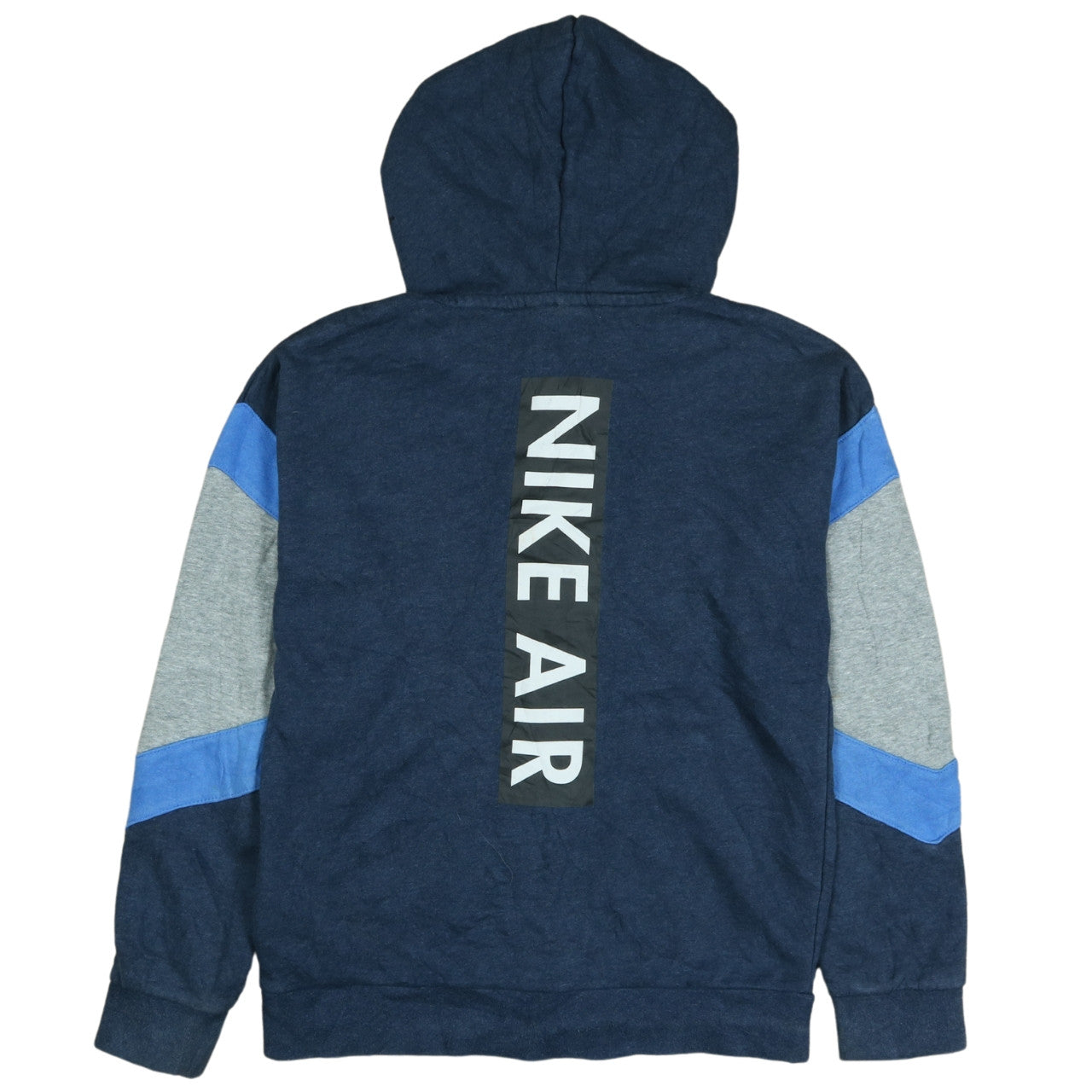 Nike Boys Blue Full Zip Hoodie Size 12-13 Years Logo Print Hooded Sweatshirt