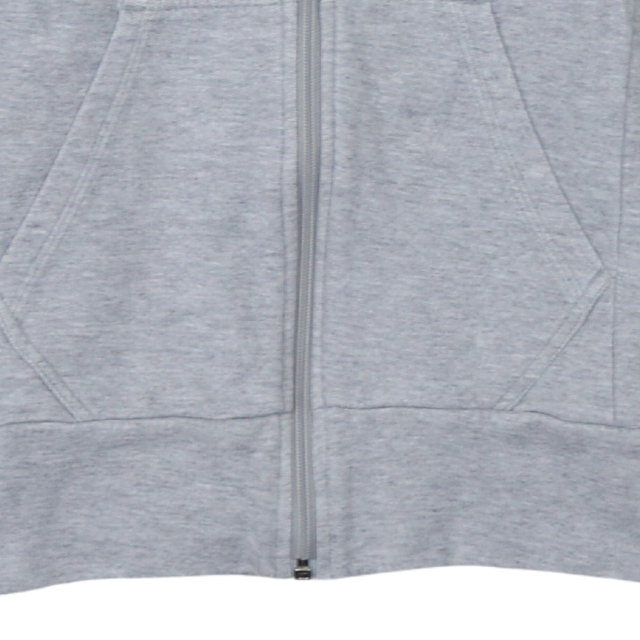Adidas Women Grey Full Zip Hoodie Size 12 Essentials Cotton