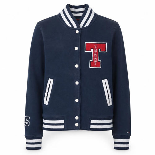 Tommy Jeans Men's Blue XS College Style Embroidered Varsity Sweatshirt