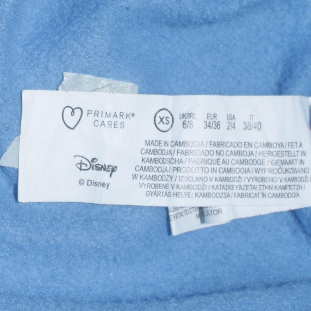 Disney Women Blue Stitch Crew Neck Pullover Sweatshirt XS