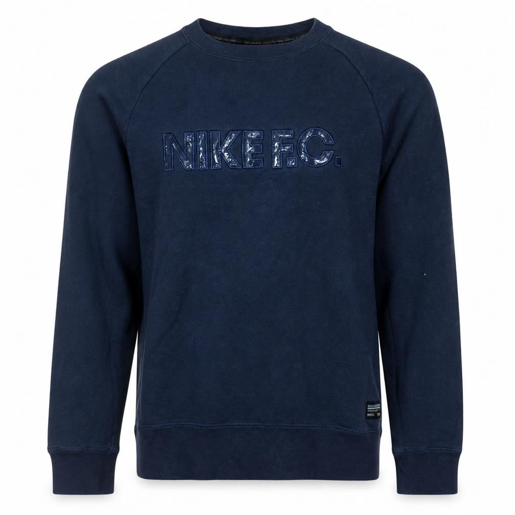 Front view of Nike Men's Blue NIKE F.C. Pullover Sweatshirt, size S