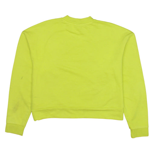 Puma Womens Yellow Crew Neck Pullover Sweatshirt XS
