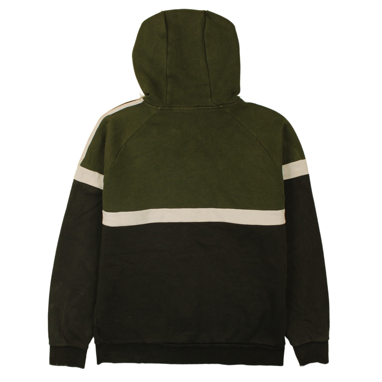 Adidas Mens Green Full Zip Hoodie Size L Logo Hooded Sweatshirt