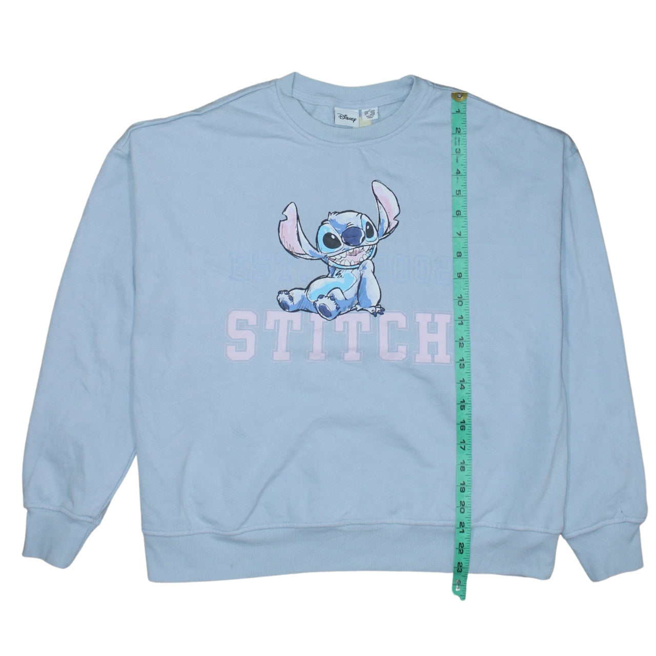 Disney Primark Women Blue Stitch Sweatshirt M Graphic Pullover