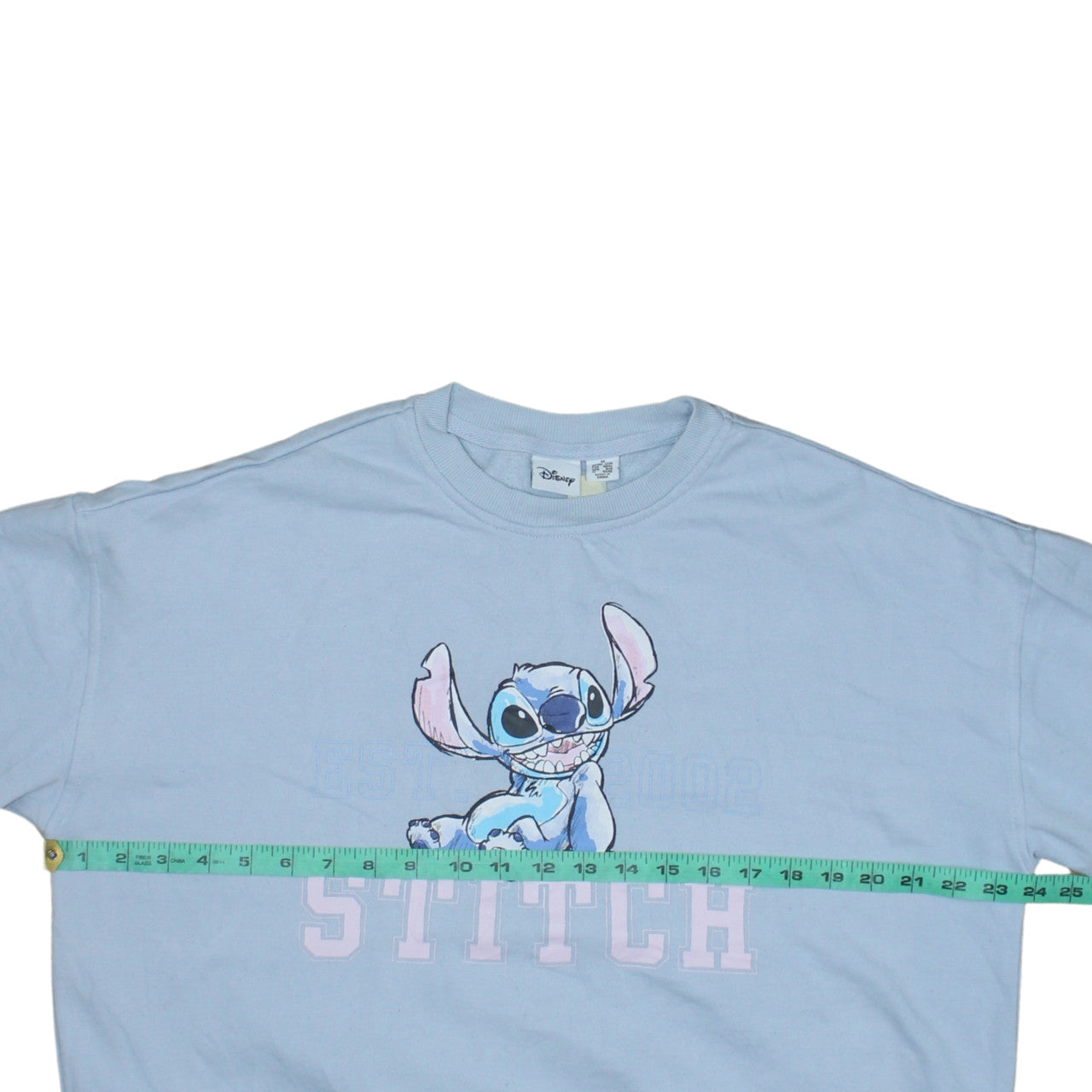 Disney Primark Women Blue Stitch Sweatshirt M Graphic Pullover