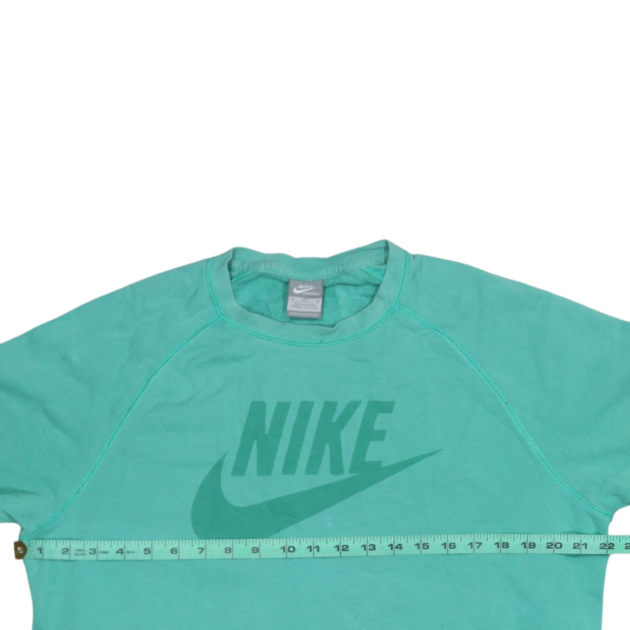 Nike Men’s Green Crew Neck Logo Sweatshirt M Regular Fit