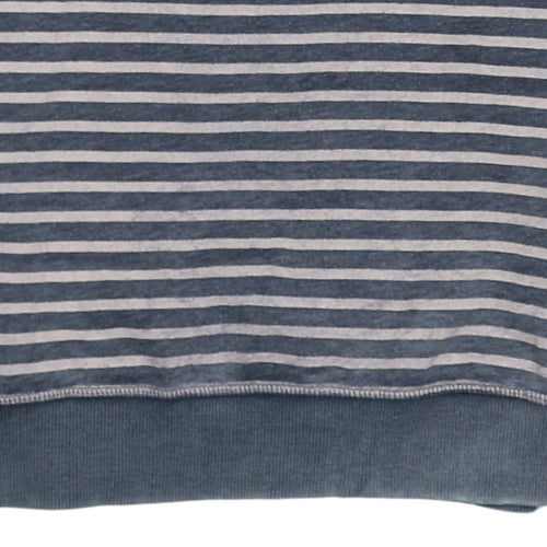 Hilfiger Denim Men's Blue Striped Crew Neck Pullover Sweatshirt M