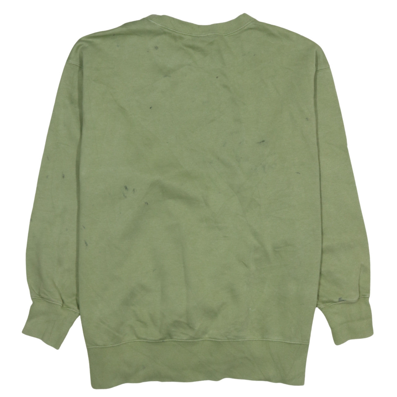 Nike Women Green 1X Crew Neck Pullover Sweatshirt Cotton Blend