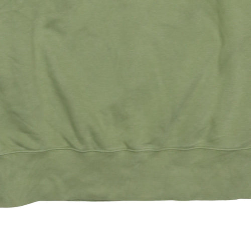 Nike Women Green 1X Crew Neck Pullover Sweatshirt Cotton Blend