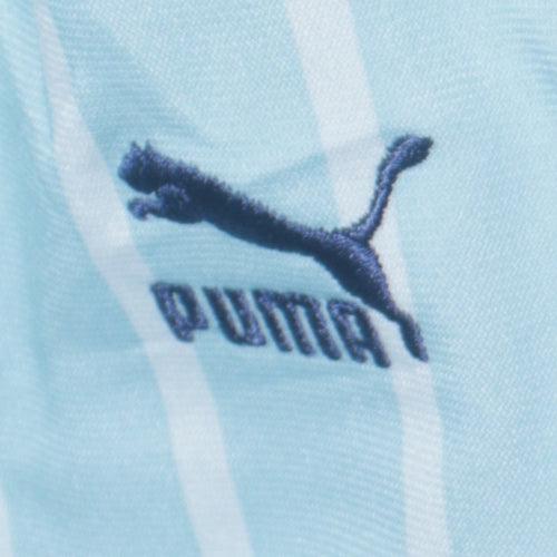 Puma Men's Blue Striped Full Zip Sweatshirt Jacket Size M