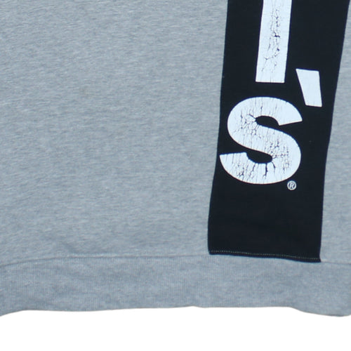 Levi's Boys Grey Colourblock Sweatshirt 16 Years Crew Neck Logo Print
