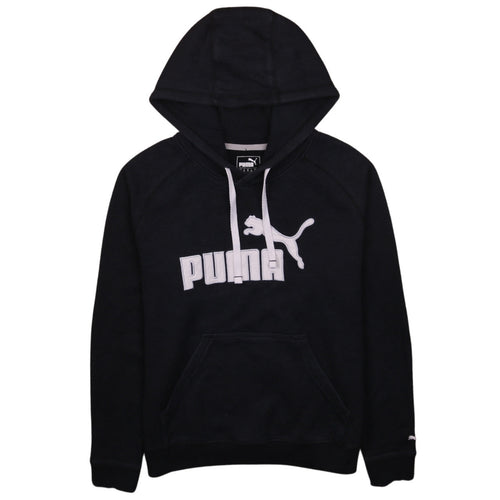 Puma Women's Black Size 12 Pullover Hoodie with Logo
