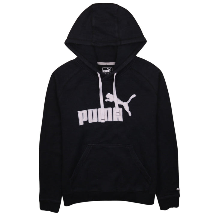Puma Women's Black Size 12 Pullover Hoodie with Logo