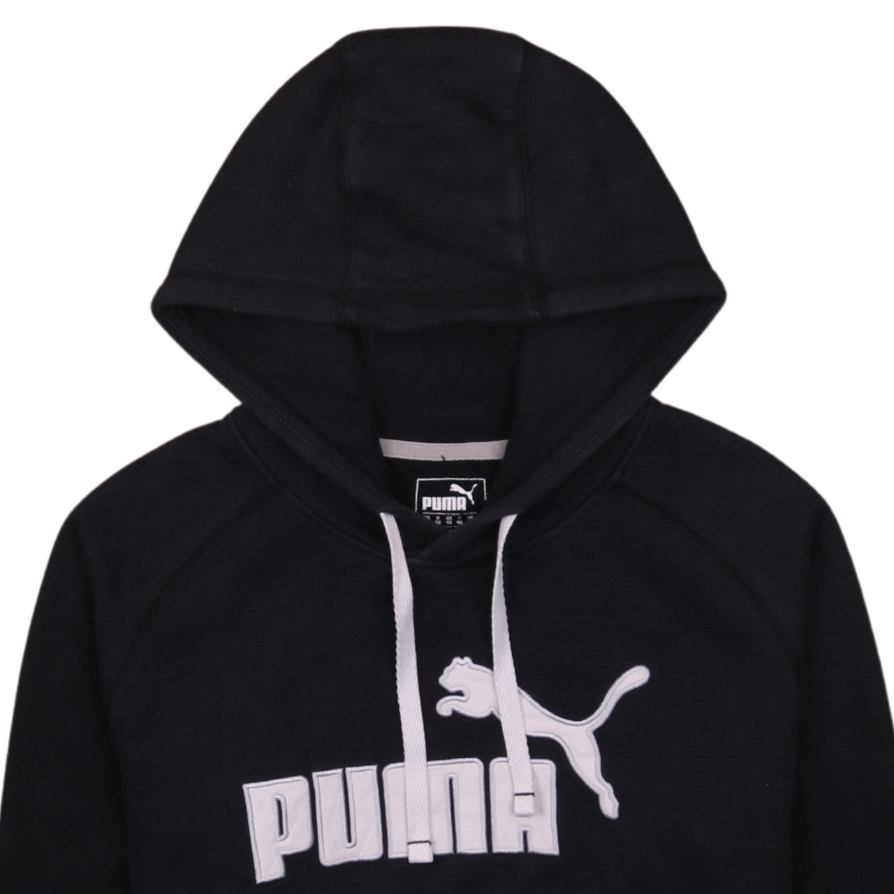 Puma Women's Black Size 12 Pullover Hoodie with Logo