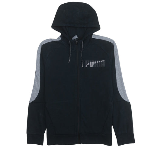 Puma Men’s Black Full Zip Hoodie M Sports Fleece Sweatshirt
