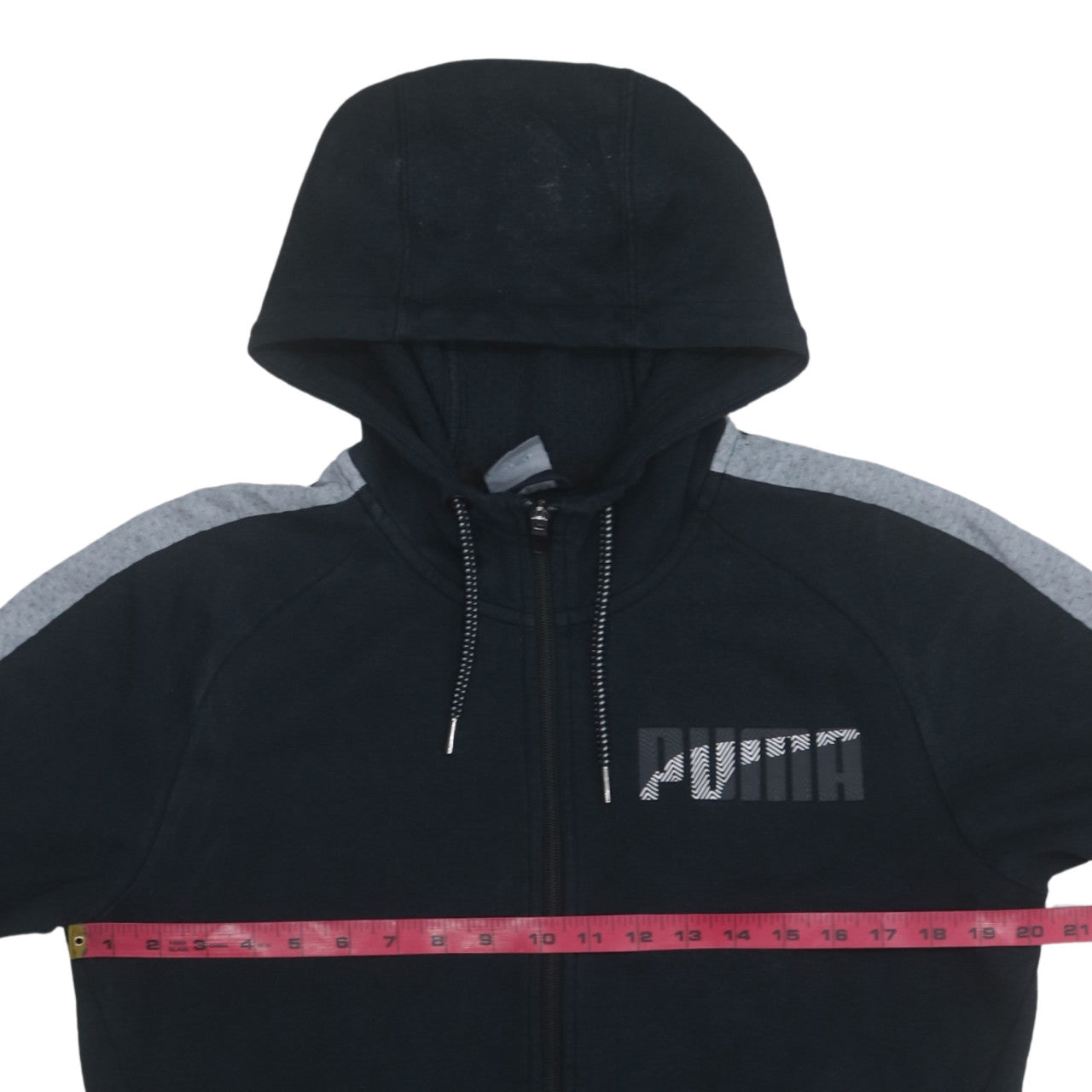 Puma Men’s Black Full Zip Hoodie M Sports Fleece Sweatshirt