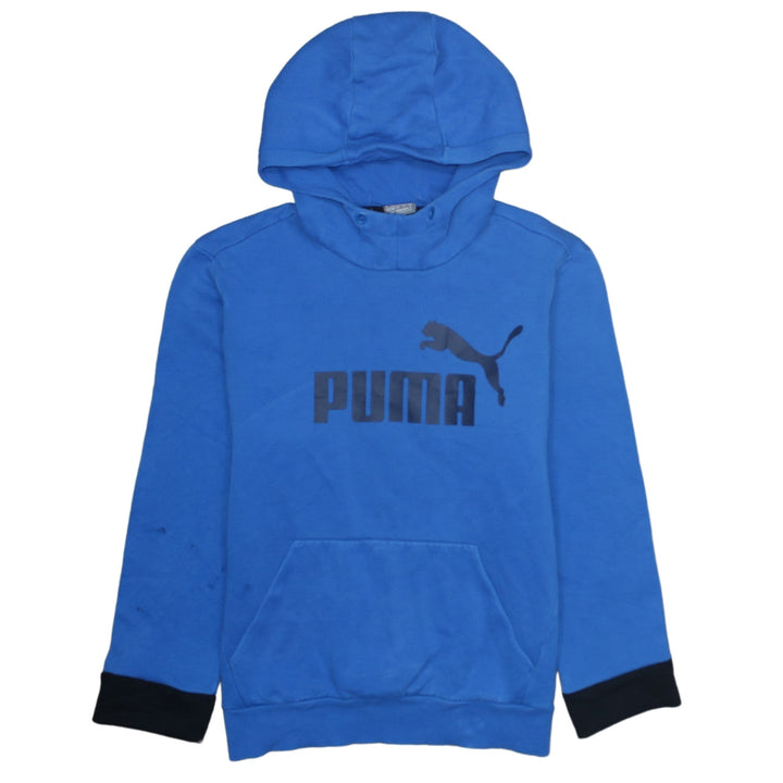 Puma Men's Blue Hooded Pullover Sweatshirt S Regular Fit