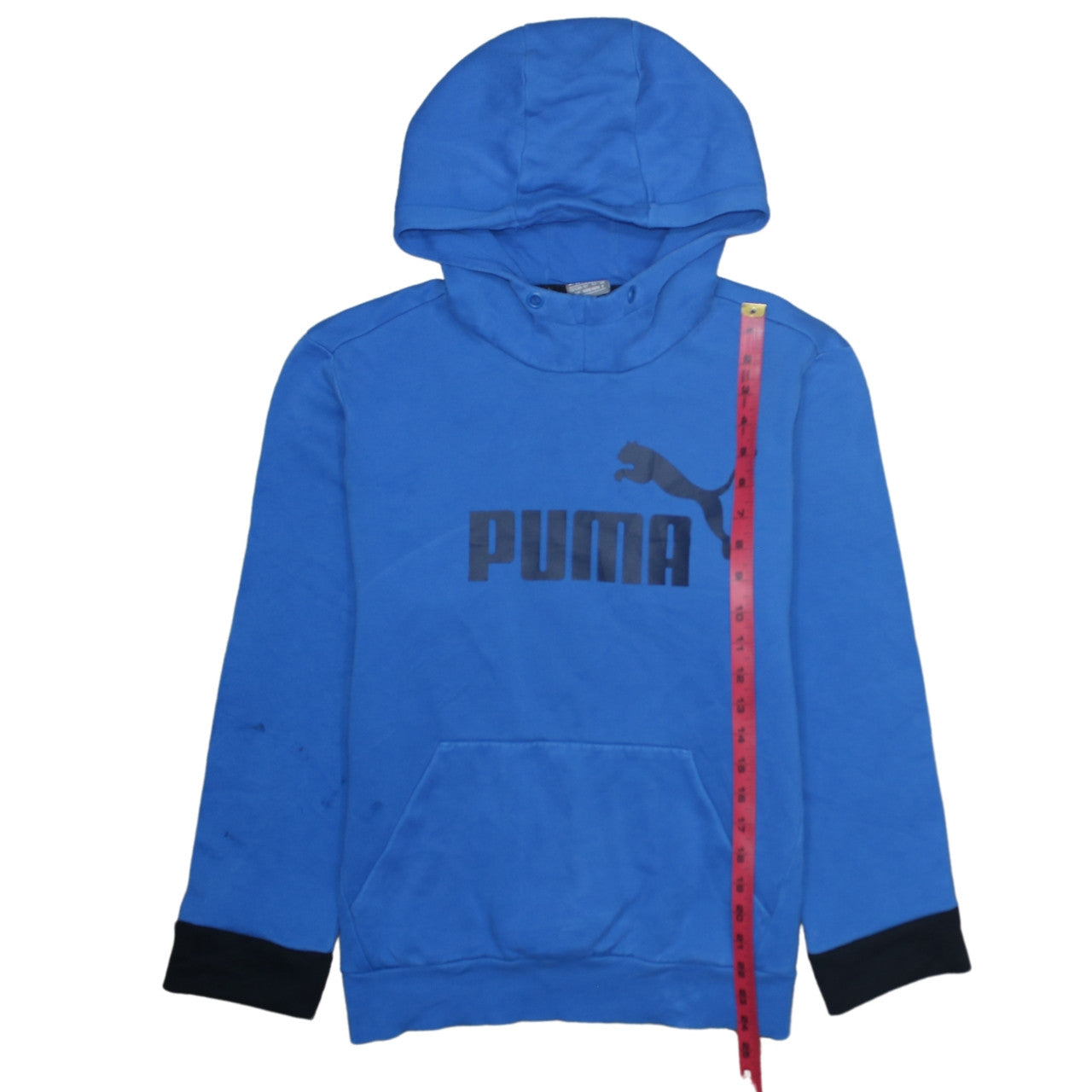 Puma Men's Blue Hooded Pullover Sweatshirt S Regular Fit