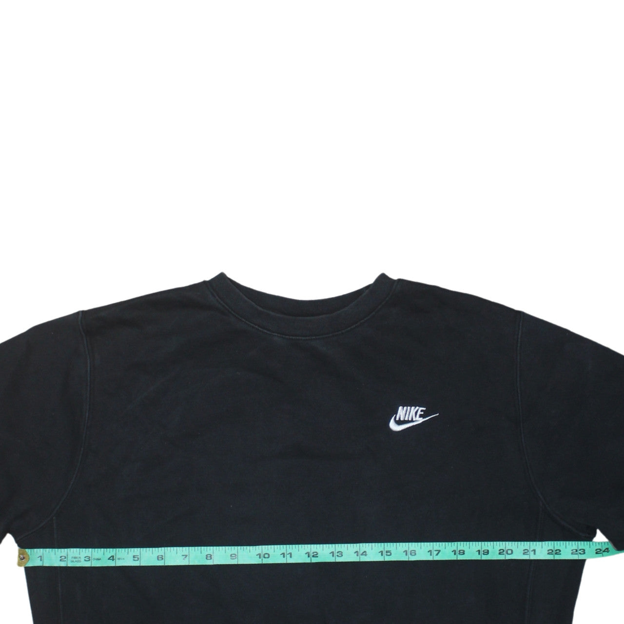 Nike Men Black Crew Neck Cotton Fleece Pullover Sweatshirt M