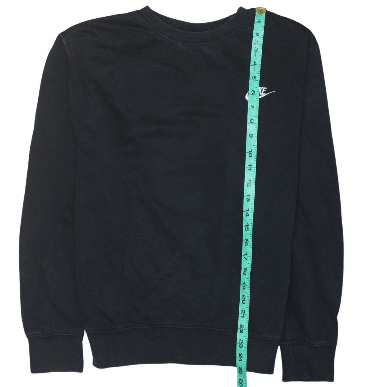 Nike Men Black Crew Neck Cotton Fleece Pullover Sweatshirt M