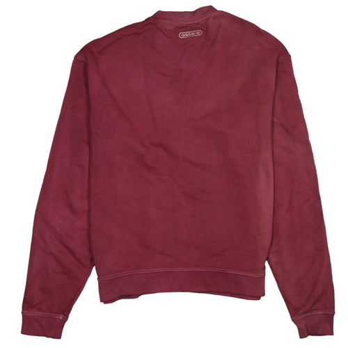 Adidas Mens Red Medium Sweatshirt Crew Neck Pullover Logo Sportswear