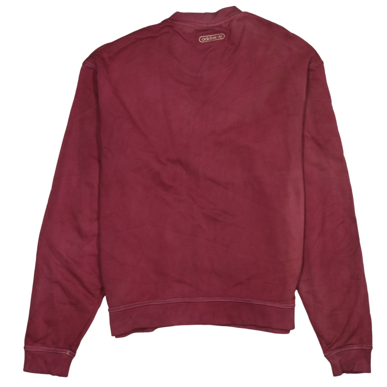 Adidas Mens Red Medium Sweatshirt Crew Neck Pullover Logo Sportswear