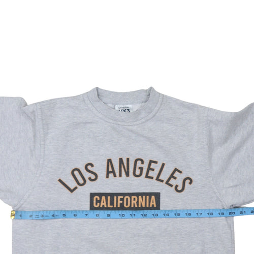 Uneek Mens Grey Los Angeles California Pullover Sweatshirt M