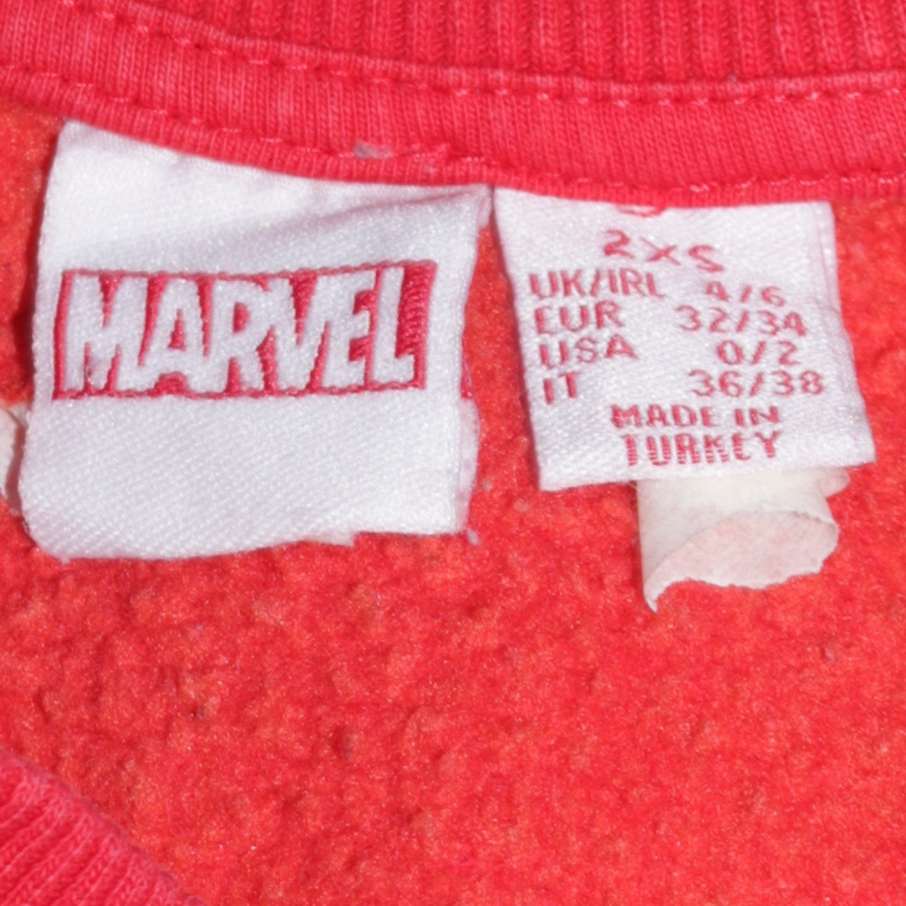 Primark Marvel Black Widow Red Sweatshirt Women 2XS Crew Neck Pullover