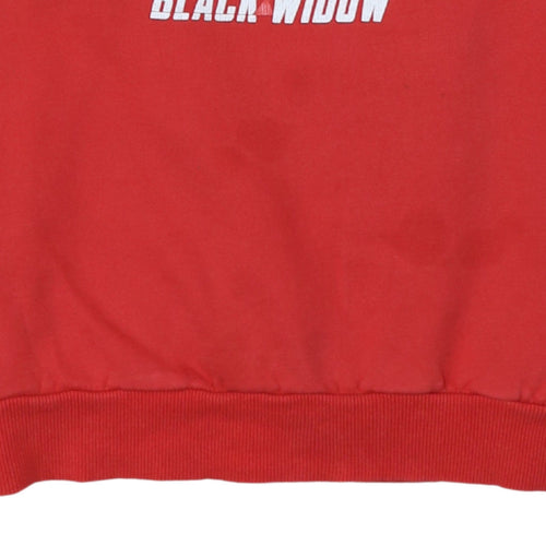 Primark Marvel Black Widow Red Sweatshirt Women 2XS Crew Neck Pullover